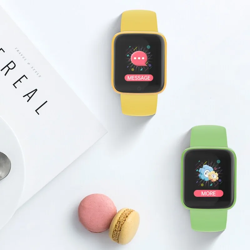 2021 Macaron Y68S Smart Watch (BP, HR & Blood Oxygen)