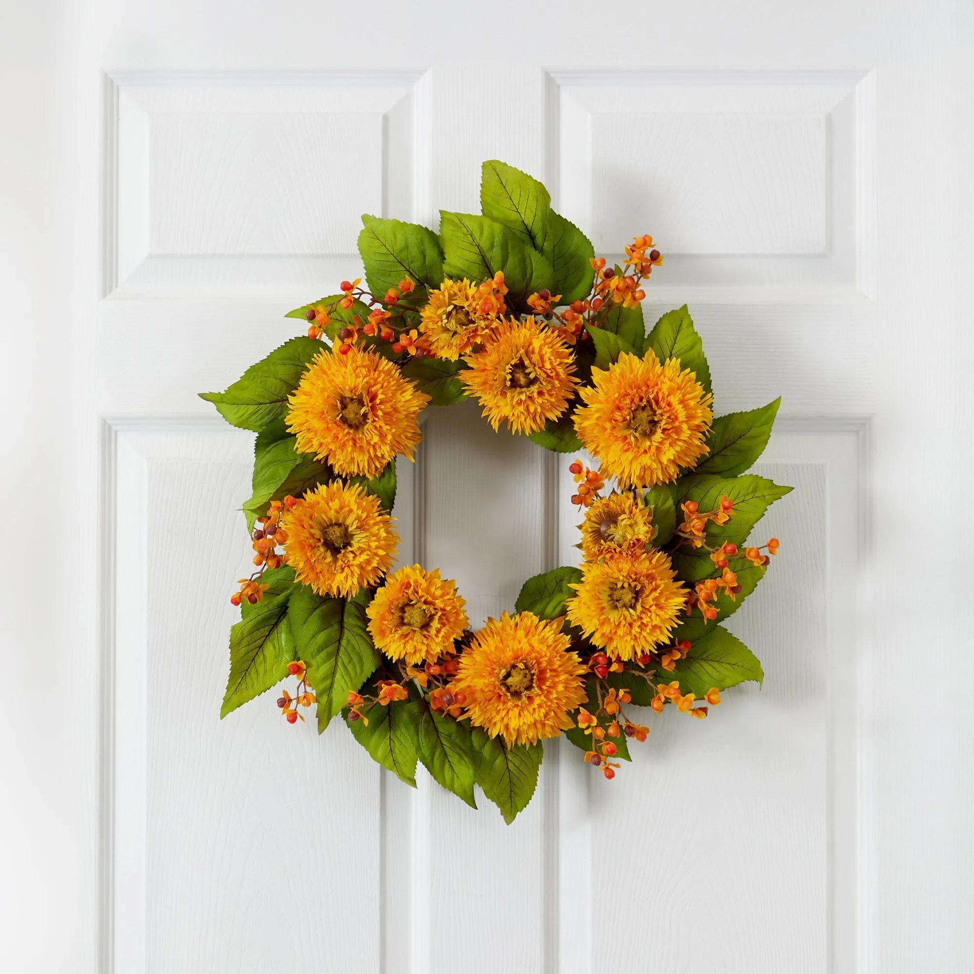 22" Golden Sunflower Wreath