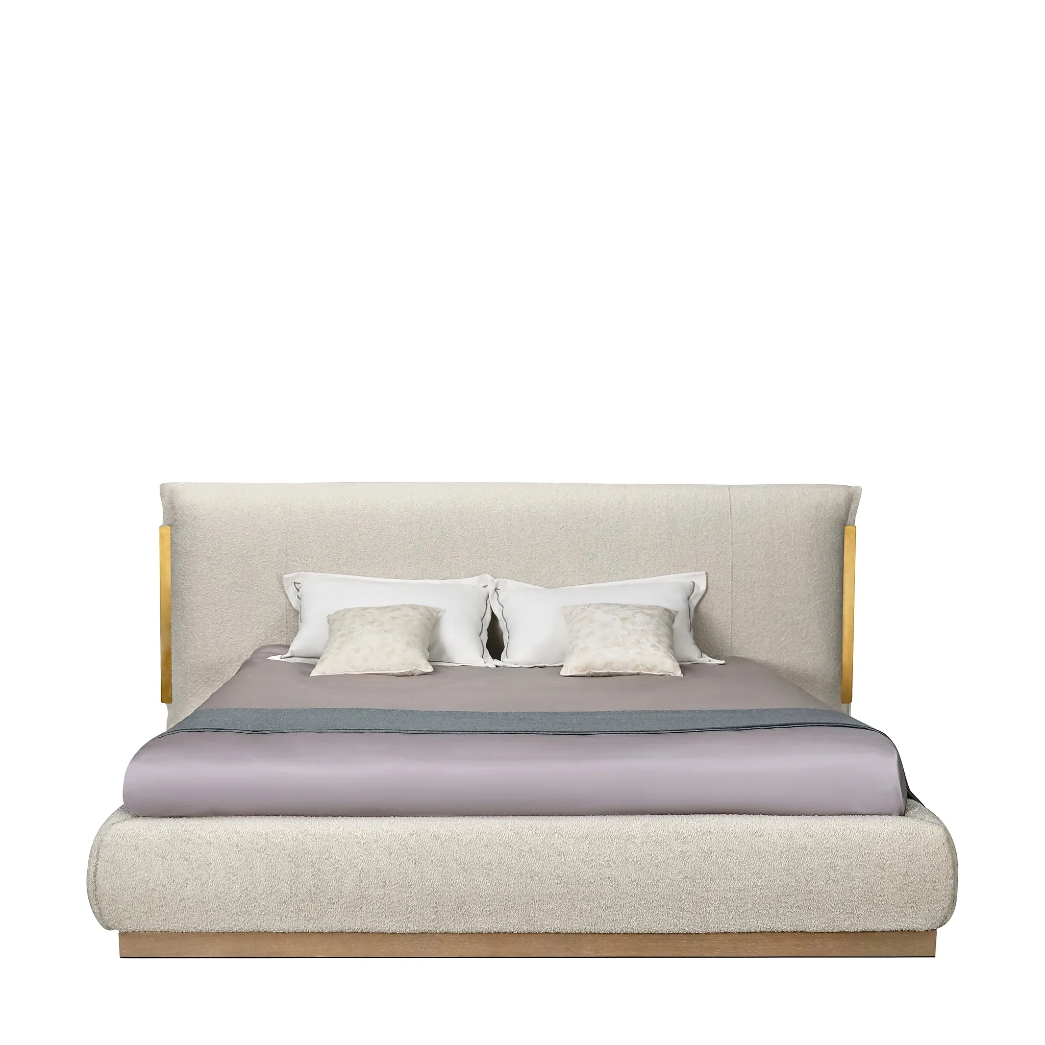 ADONIS BEIGE BOUCLE US KING SIZE BED