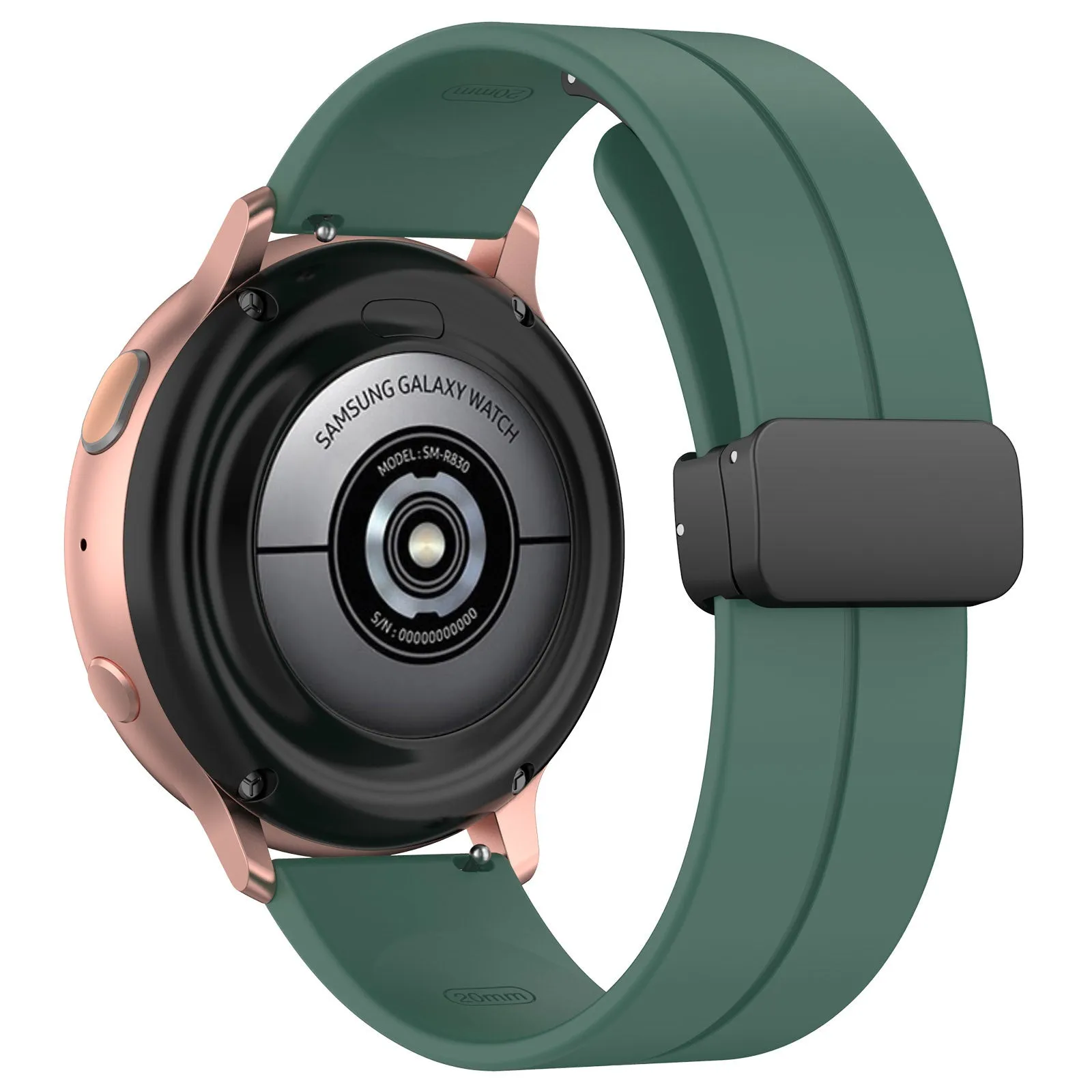 Amazfit GTR 3 (Pro) Silicone Strap D-Buckle (Dark Green)