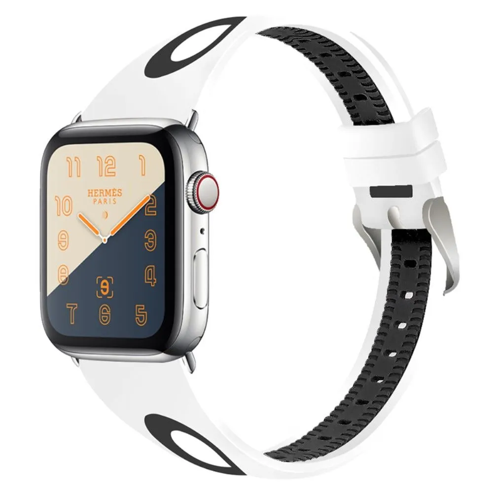 Apple Watch (41mm) sports bi-color silicone watch strap - White / Black