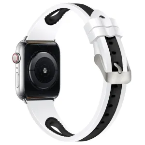 Apple Watch (41mm) sports bi-color silicone watch strap - White / Black