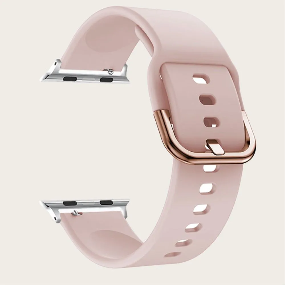 Apple Watch (45mm) simple silicone watch strap - Pink