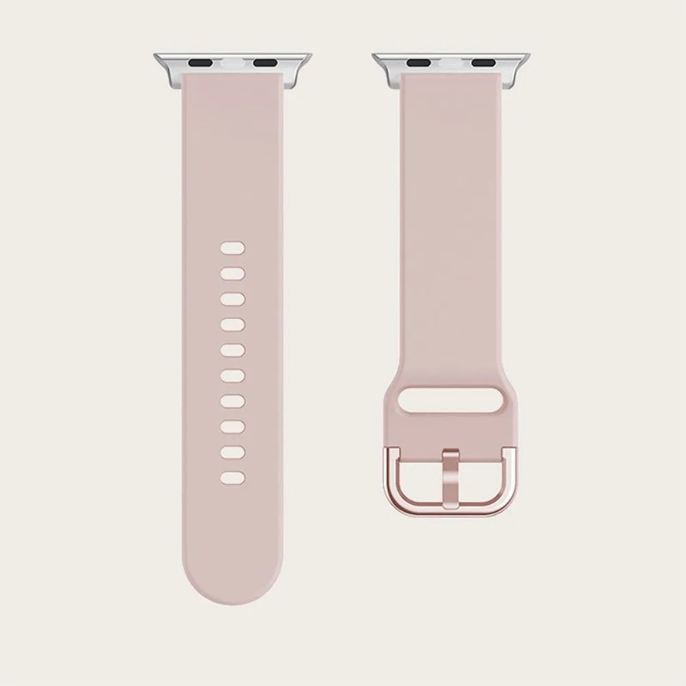 Apple Watch (45mm) simple silicone watch strap - Pink