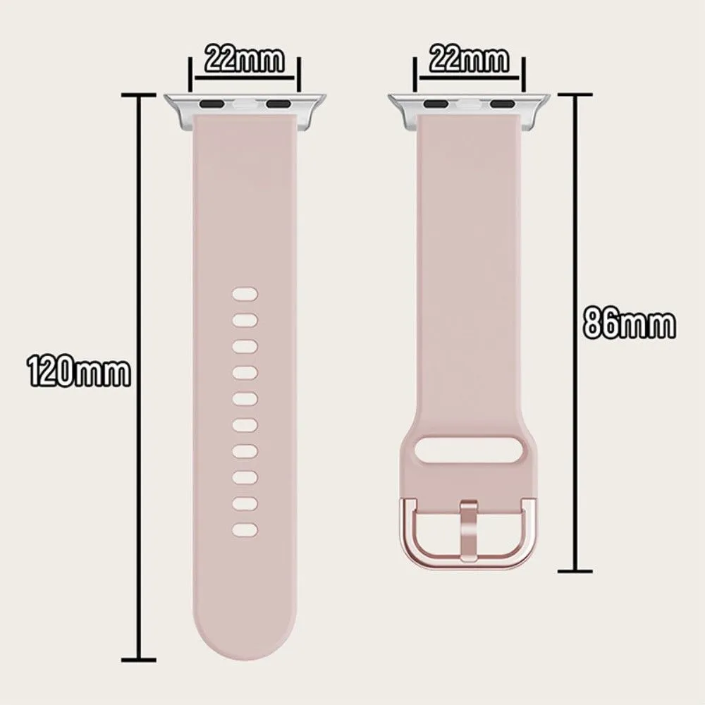 Apple Watch (45mm) simple silicone watch strap - Pink