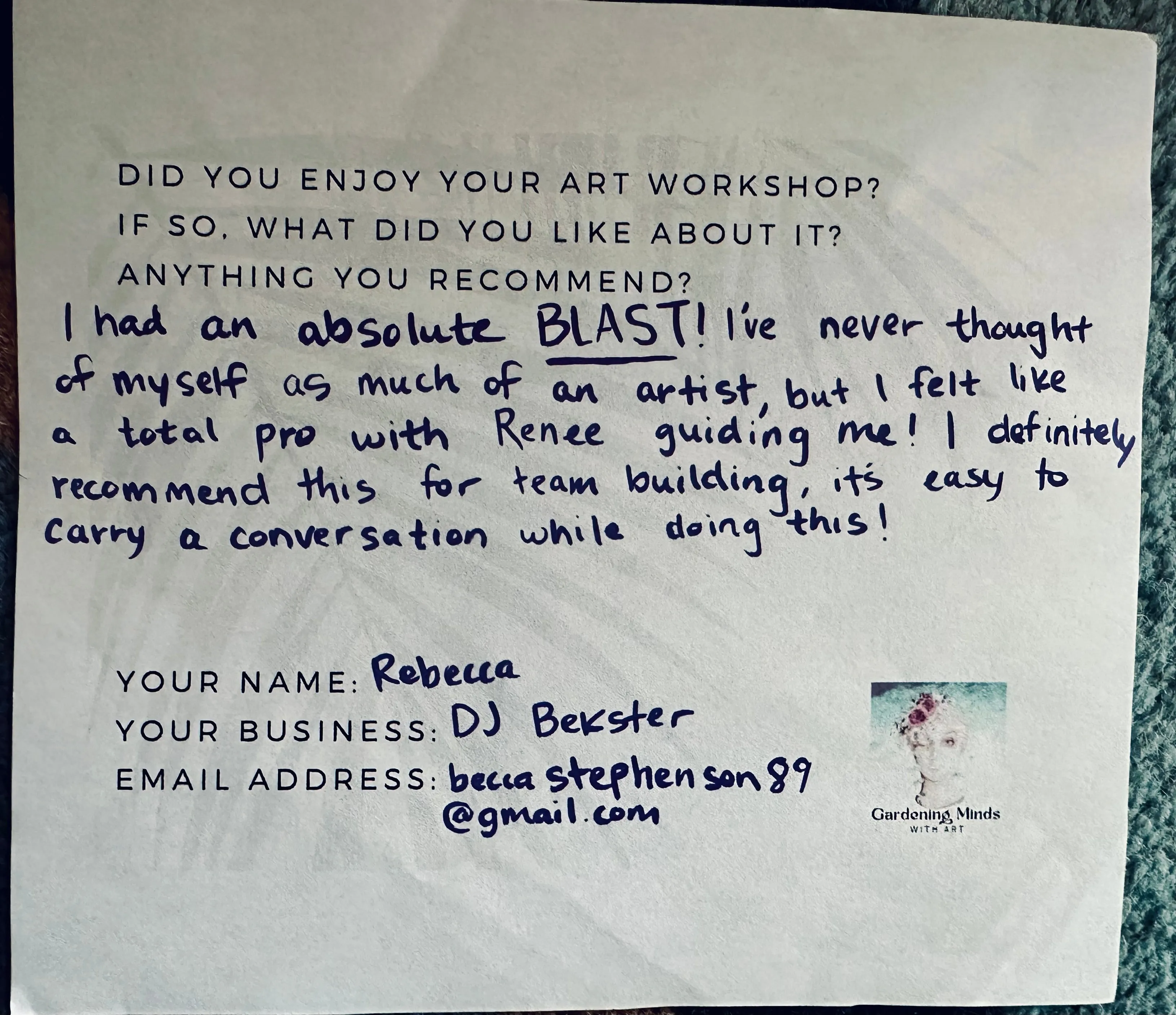 Art Workshops for Businesses - Request Info or Appt