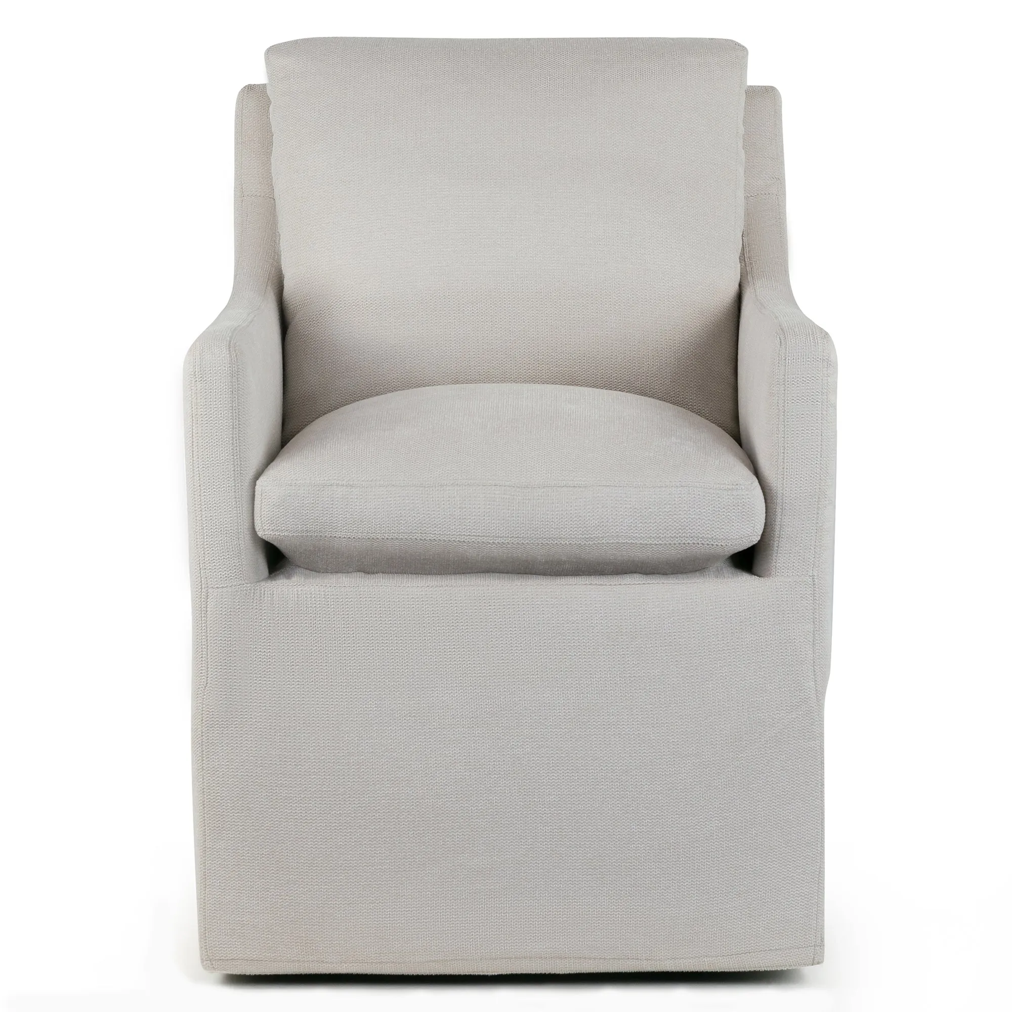 Axel Beige Fabric Accent Chair with Down Feathers