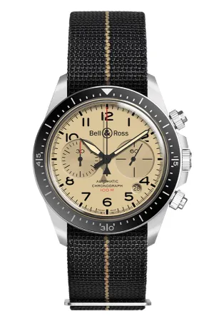 Bell & Ross BRV2-94 Chrono Military Beige Steel BRV294-BEI-ST/SF