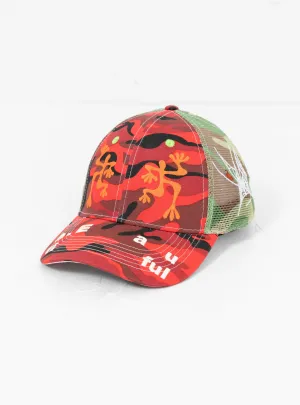 Biyu Trucker Hat Red Camo