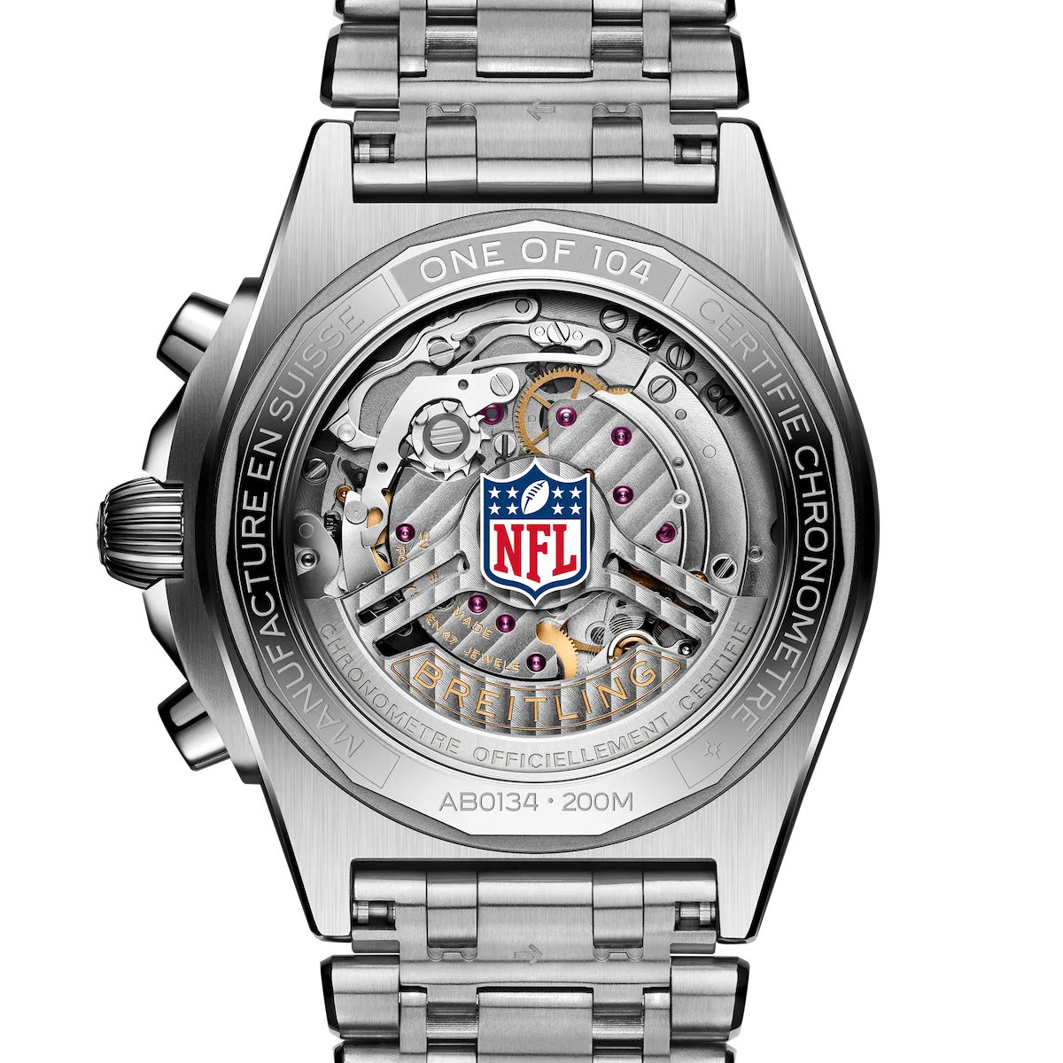 Breitling Chronomat B01 42 Detroit Lions NFL Edition AB01342B1CCA1