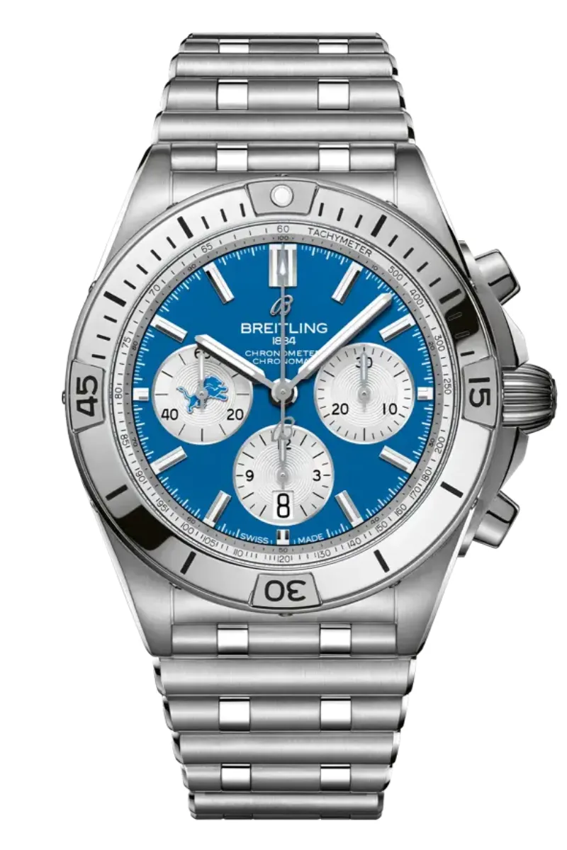 Breitling Chronomat B01 42 Detroit Lions NFL Edition AB01342B1CCA1