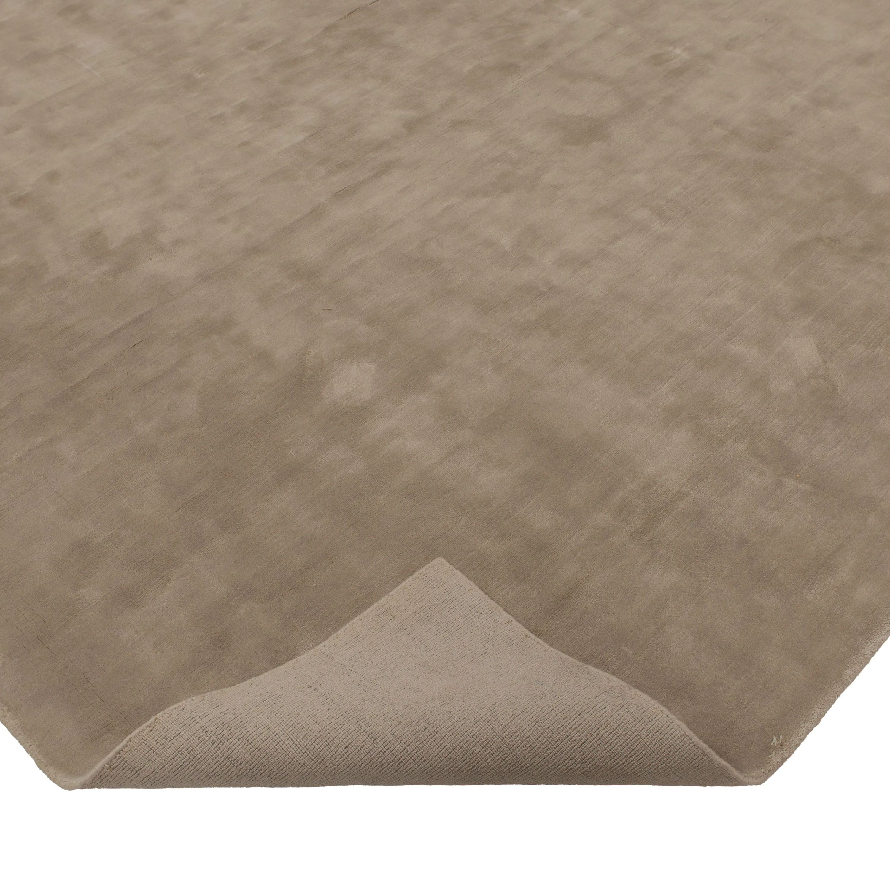 Brown Modern Linen Tencel Blend Rug - 8'x 13'2"