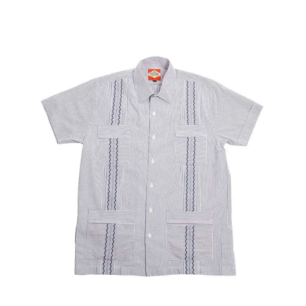 Charleston Classic Guayabera - Navy