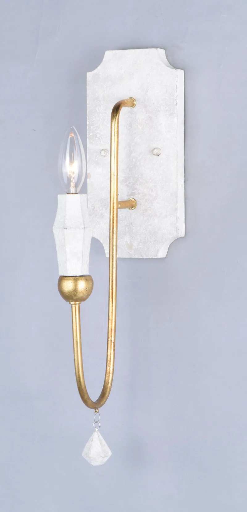 Claymore 18" Single Light Wall Sconce in Claystone and Gold Leaf