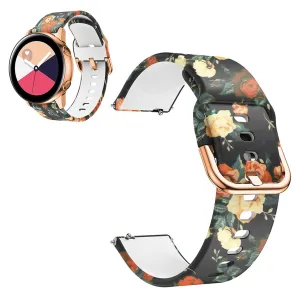 Colorful pattern silicone watch band for Amazfit and Samsung watch - Rose