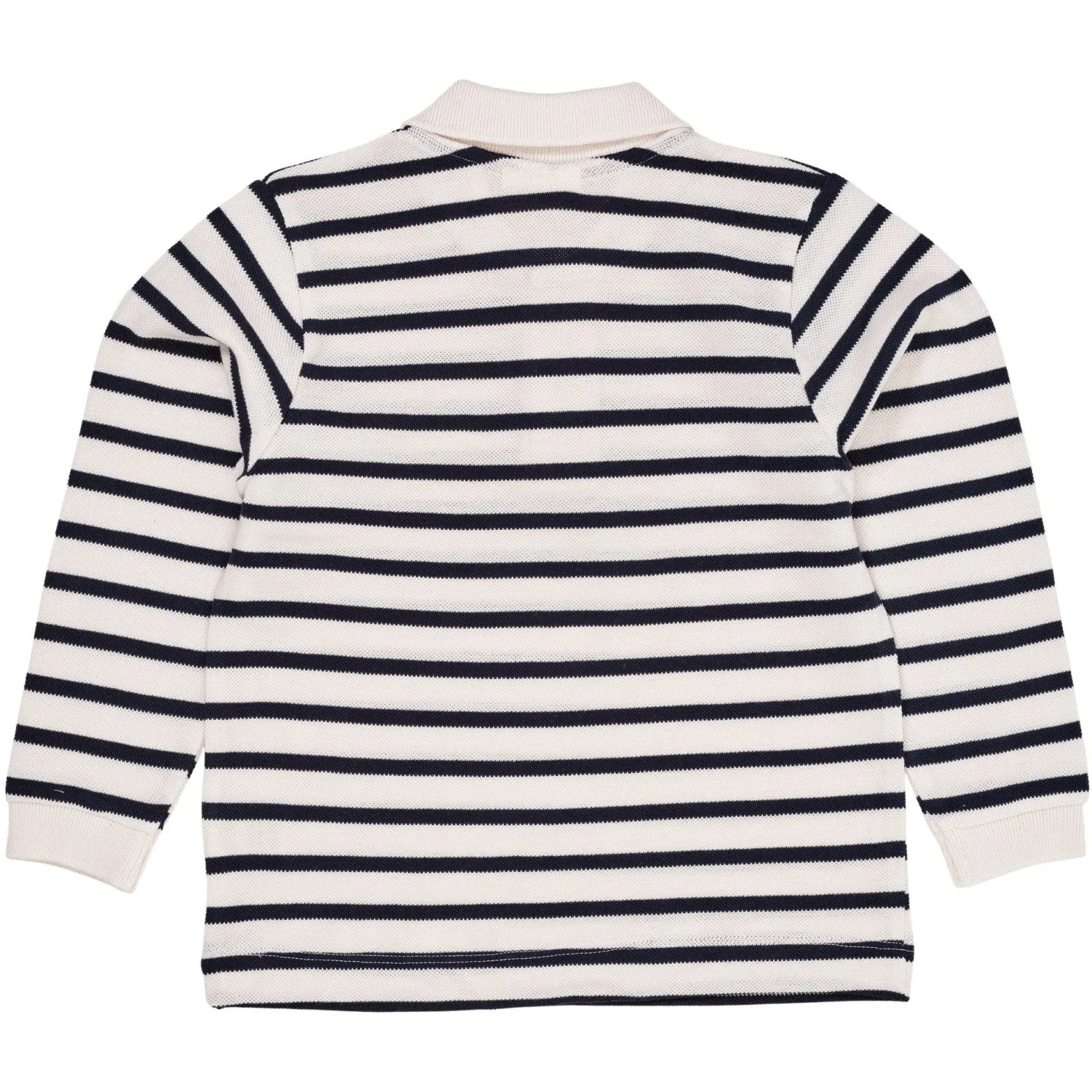 Copenhagen Colors Navy/Cream Stripe Striped Pique Polo