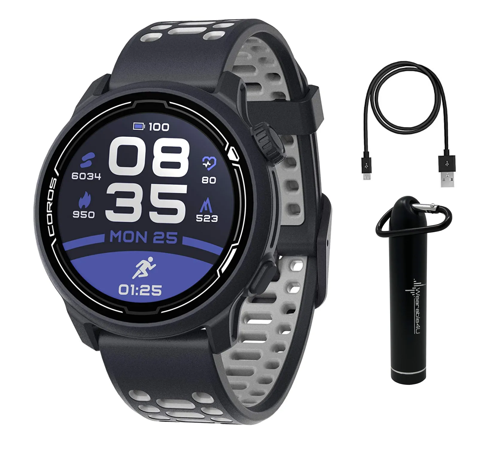 Coros PACE 2 Premium GPS Sport Watch with Heart Rate Monitor, 30h Full GPS Battery, Barometer, ANT  & BLE Connections