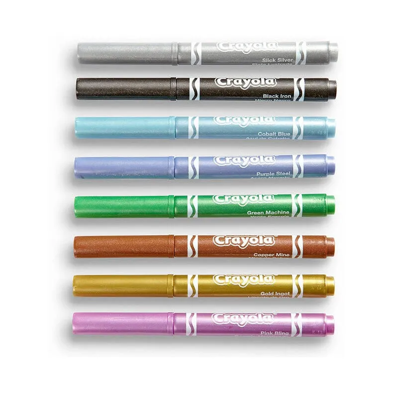 Crayola Metallic Markers, 8 Count