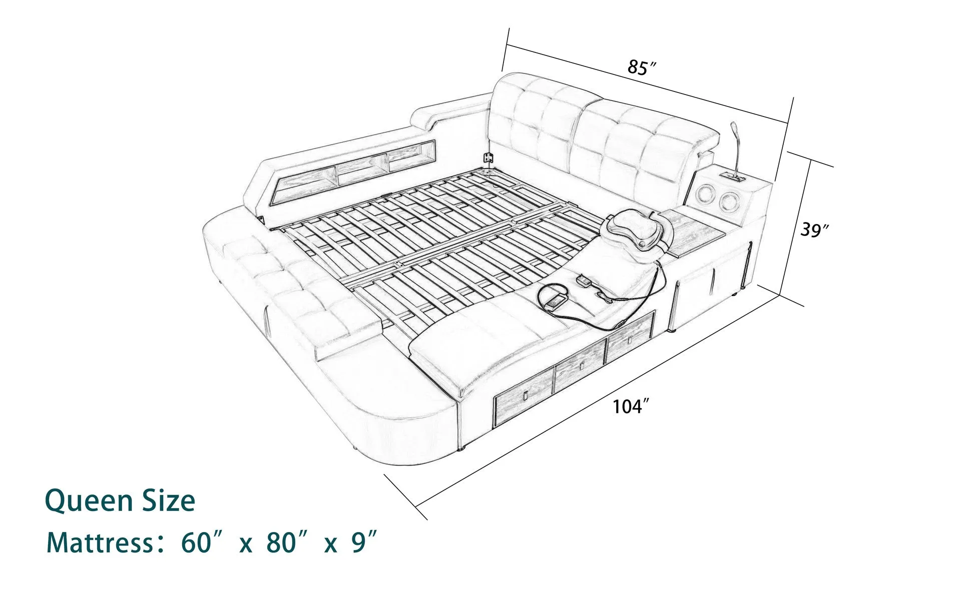 (Custom Order) Jubilee Furniture - Daydream Tech Smart Ultimate Bed