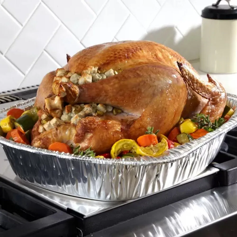 Disposable & Durable  Large Oval Turkey Roaster Pans