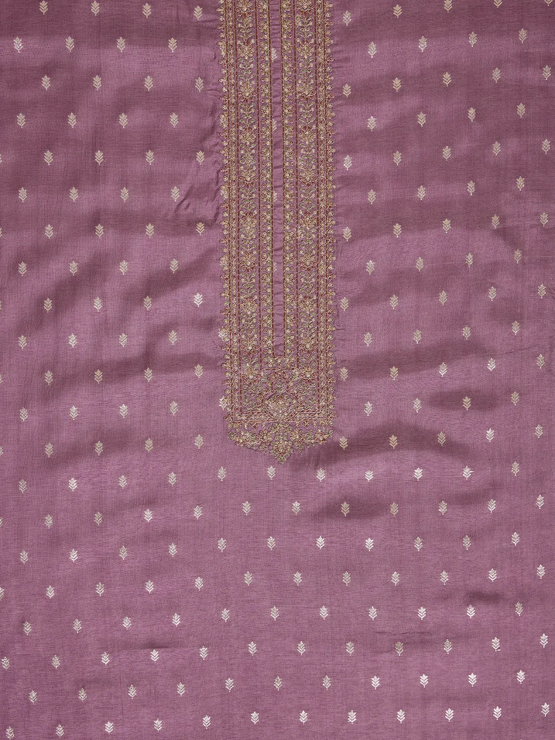 Embroidered Unstitched Kurta & Trouser With Dupatta