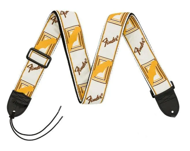 Fender Monogrammed Strap White/Brown/Yellow