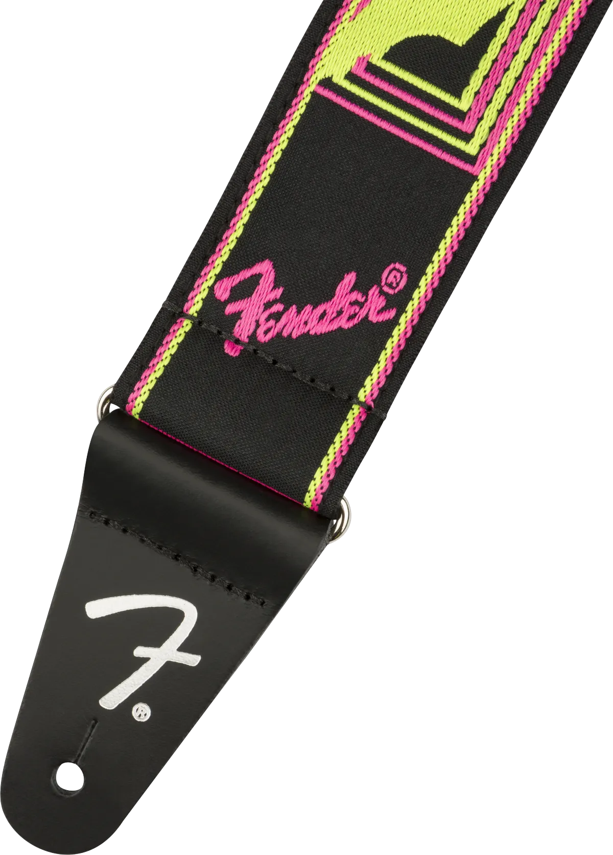 Fender Neon Monogrammed Strap -Yellow/Pink