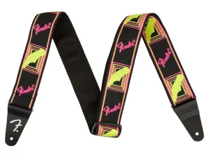 Fender Neon Monogrammed Strap -Yellow/Pink