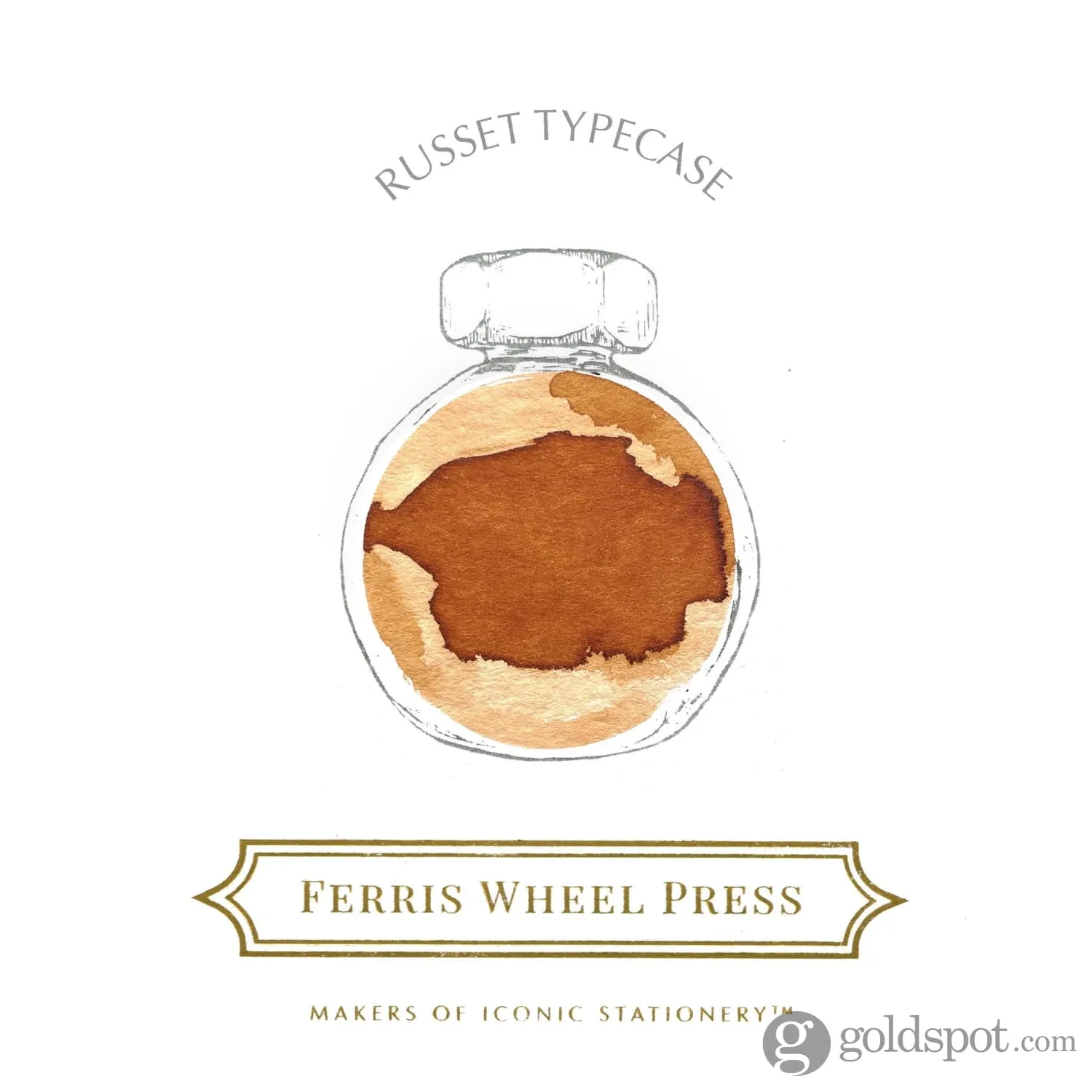 Ferris Wheel Press Bottled Ink Pot in Russet Typecase - 10mL