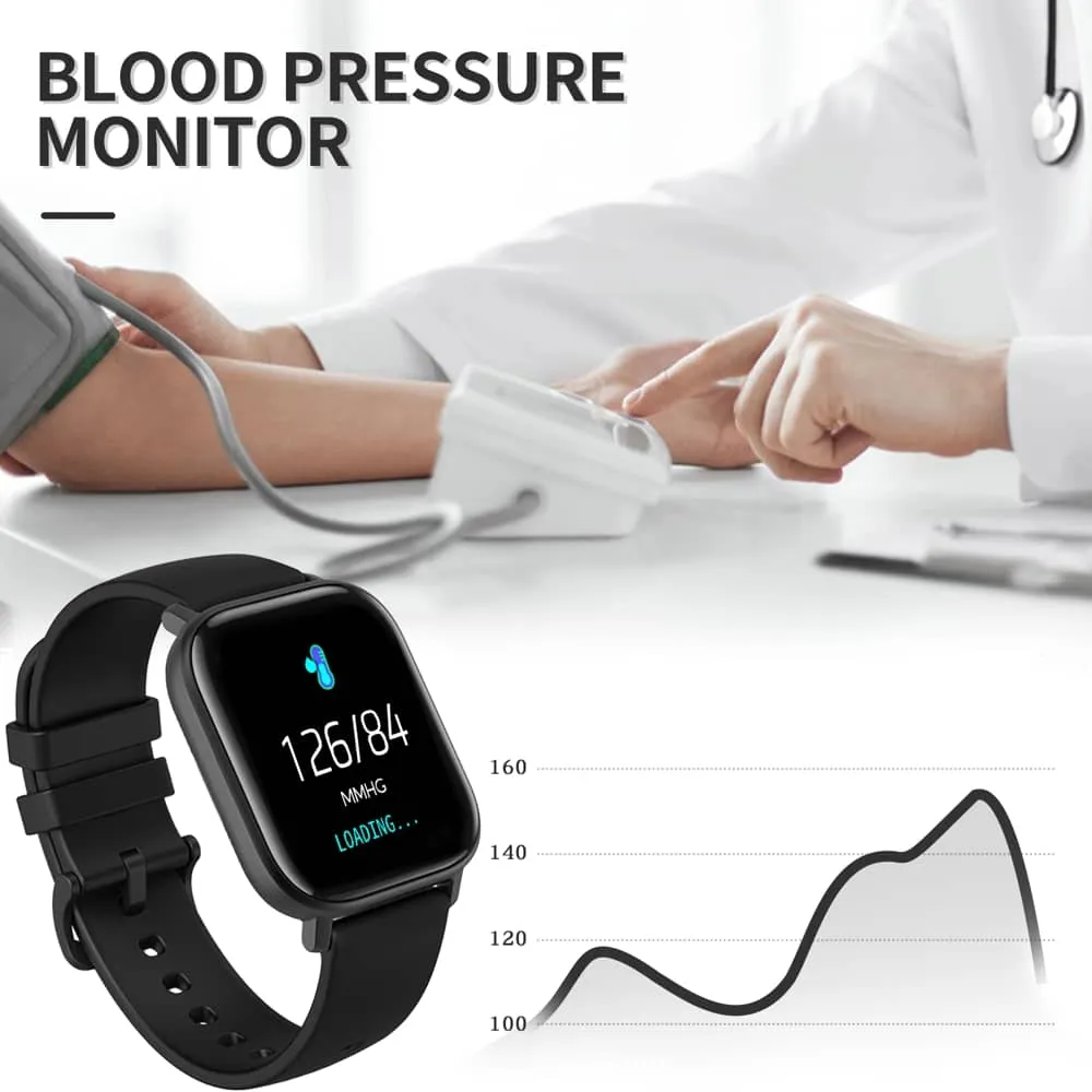 Findtime Fitness Tracker Blood Pressure Heart Rate Monitor Blood Oxygen Activity Pedometer Big Fitness Tracker Sleep Monitor for Women Men