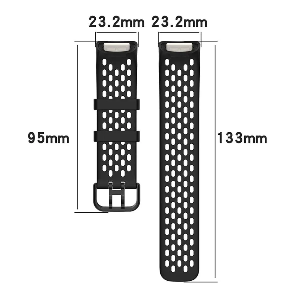 Fitbit Charge 5 silicone breathable watch strap - Grey