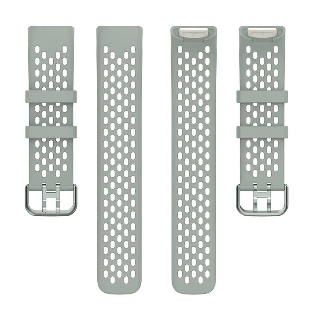 Fitbit Charge 5 silicone breathable watch strap - Grey