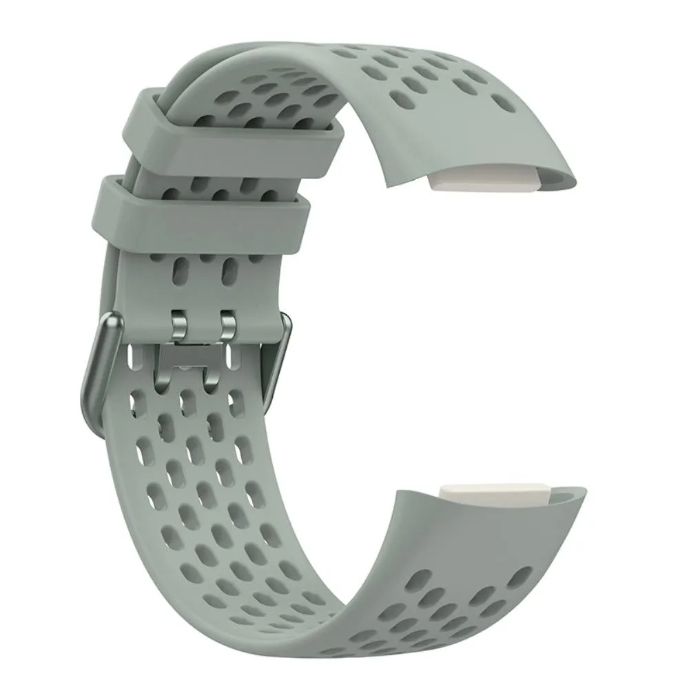 Fitbit Charge 5 silicone breathable watch strap - Grey