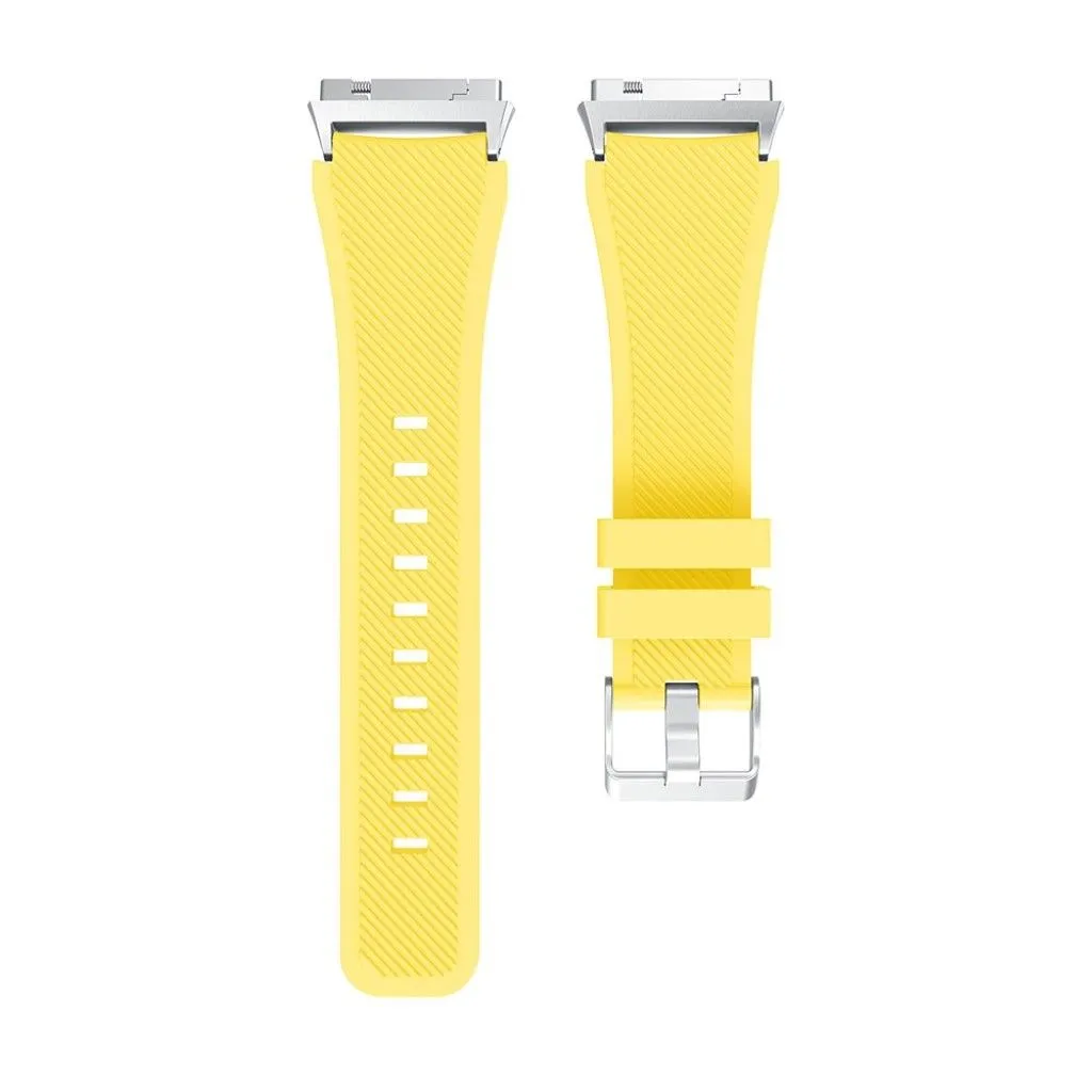 Fitbit Ionic twill texture silicone watchband with connector- Yellow