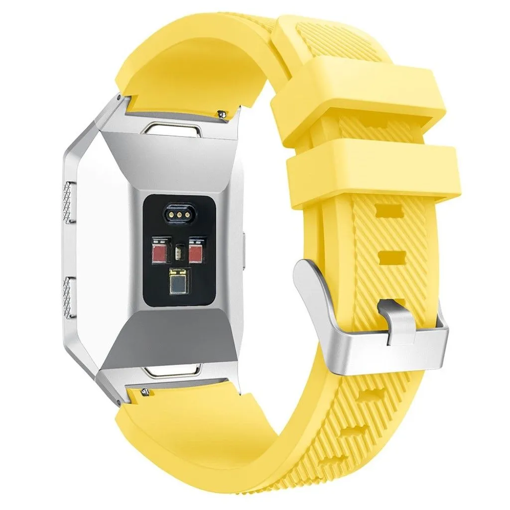 Fitbit Ionic twill texture silicone watchband with connector- Yellow