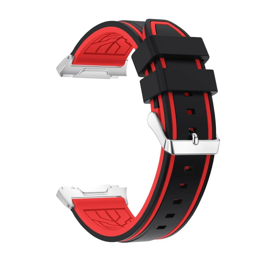 Fitbit Ionic two-tone adjustable silicone sport watchband - Black / Red