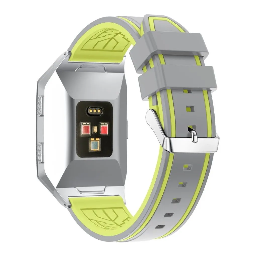 Fitbit Ionic two-tone adjustable silicone sport watchband - Grey / Yellow