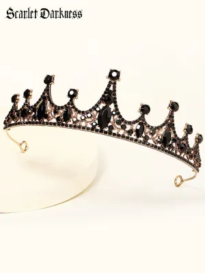 Gothic Crown Black Decorative Headpiece for Queen