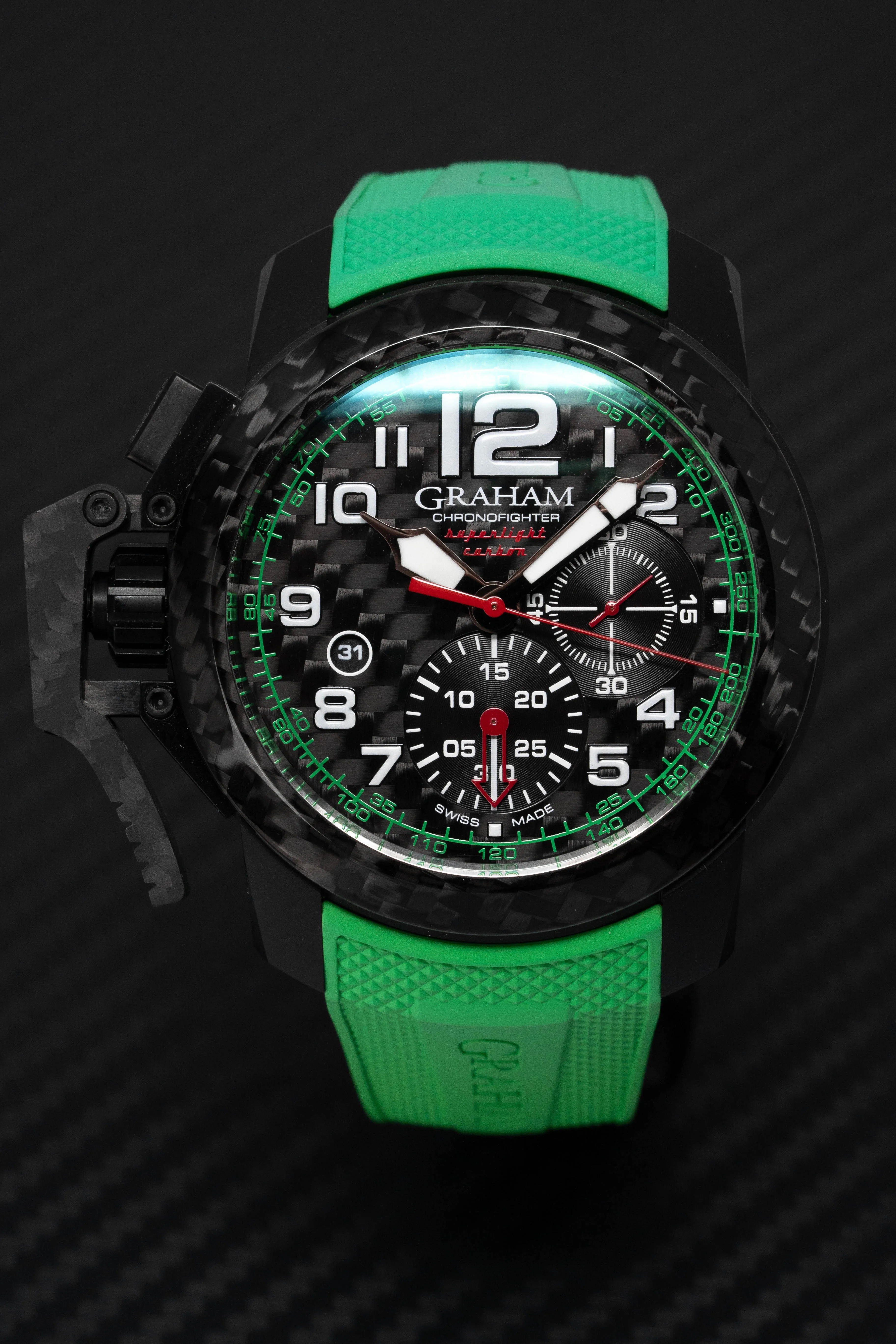 Graham Chronofighter Superlight Green Rubber