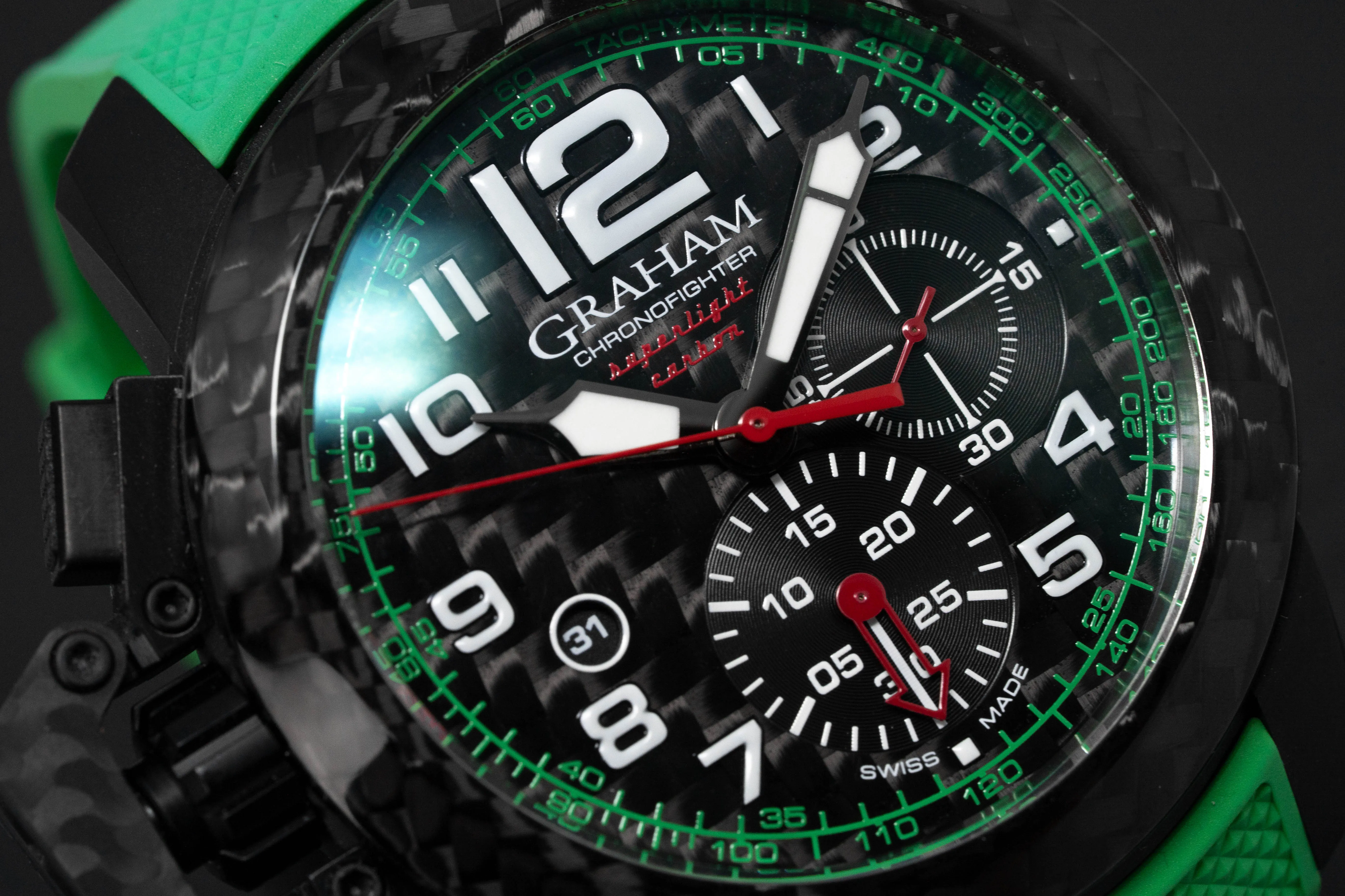 Graham Chronofighter Superlight Green Rubber