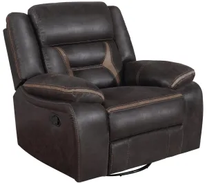 Greer Upholstered Swivel Glider Recliner | Tufted Back Design