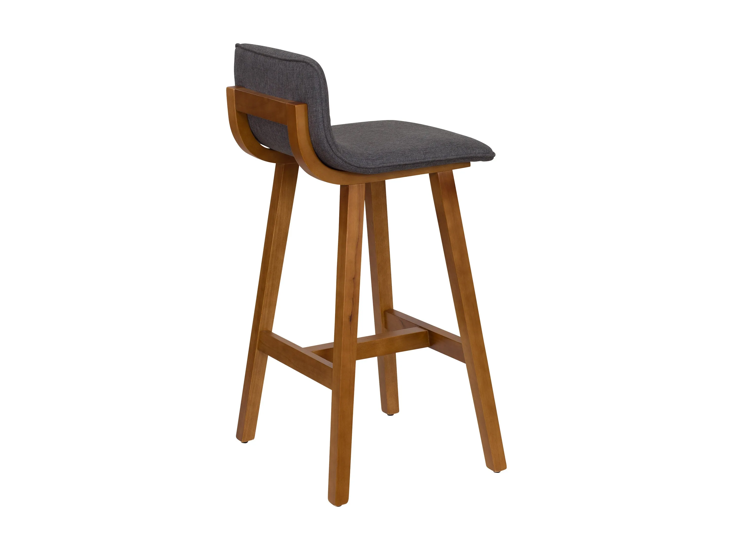 Grey Wooden Bar Stools, Set of 2