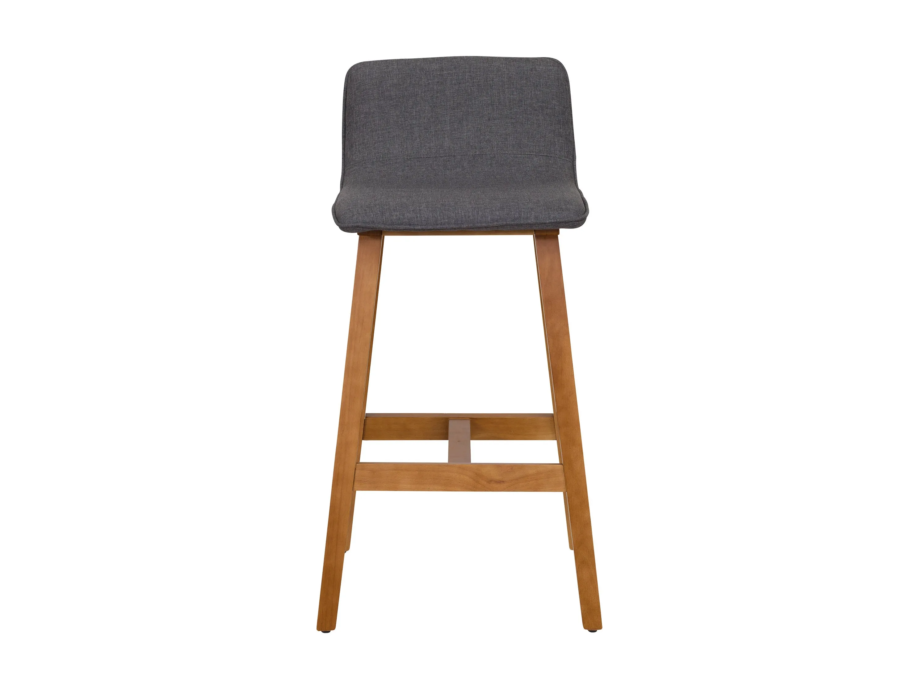 Grey Wooden Bar Stools, Set of 2