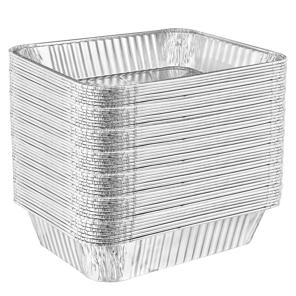 Heavy Duty Aluminum Foil Giant Lasagna Pan 14.2" L X 10.63" W X 2.94" D [100 Count]