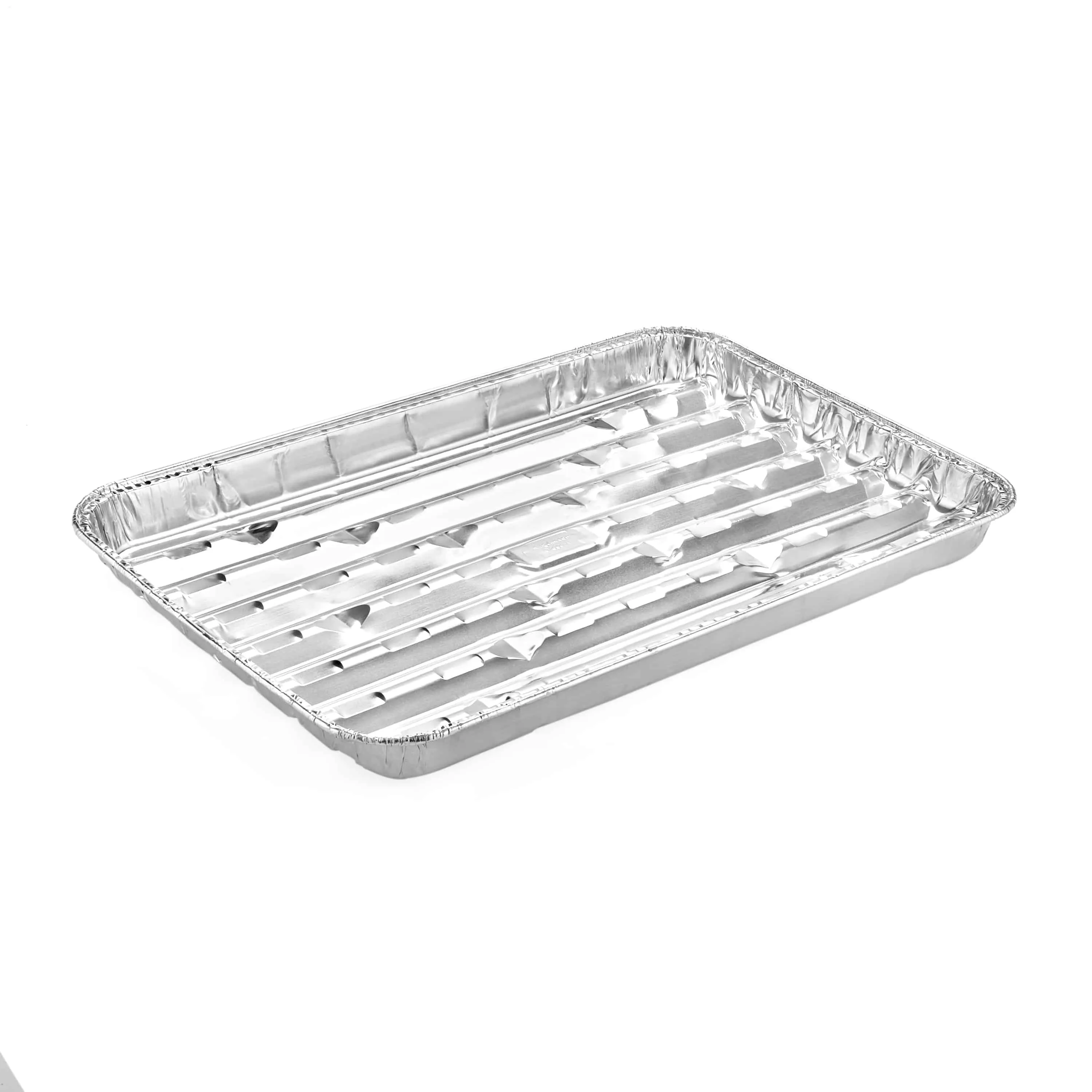 Heavy Duty Aluminum Foil Large Broiler Pan L 13” x W 9” x D 1 1/4” [200 Count]