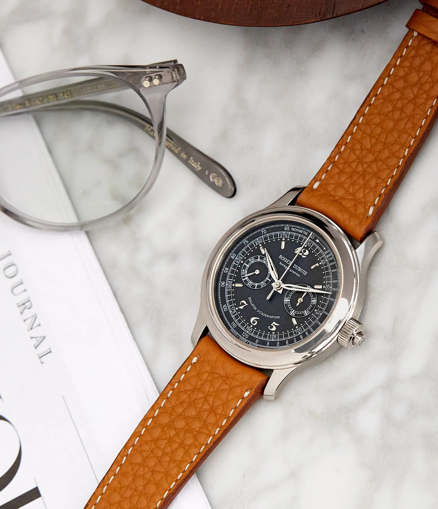 Hommage Chronograph Monopoussoir | White Gold