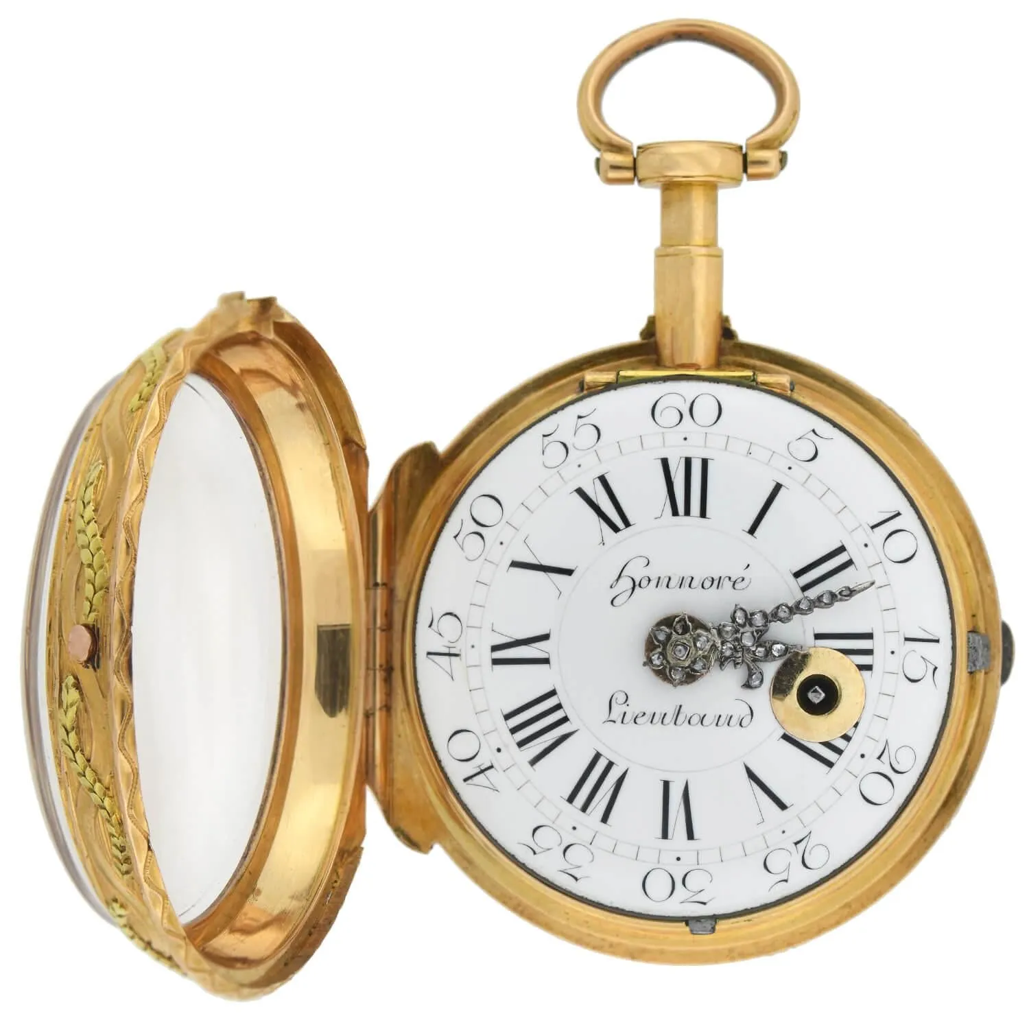 HONNORE LIEUTAUD of MARSEILLE Georgian 18kt Diamond Pocket Watch