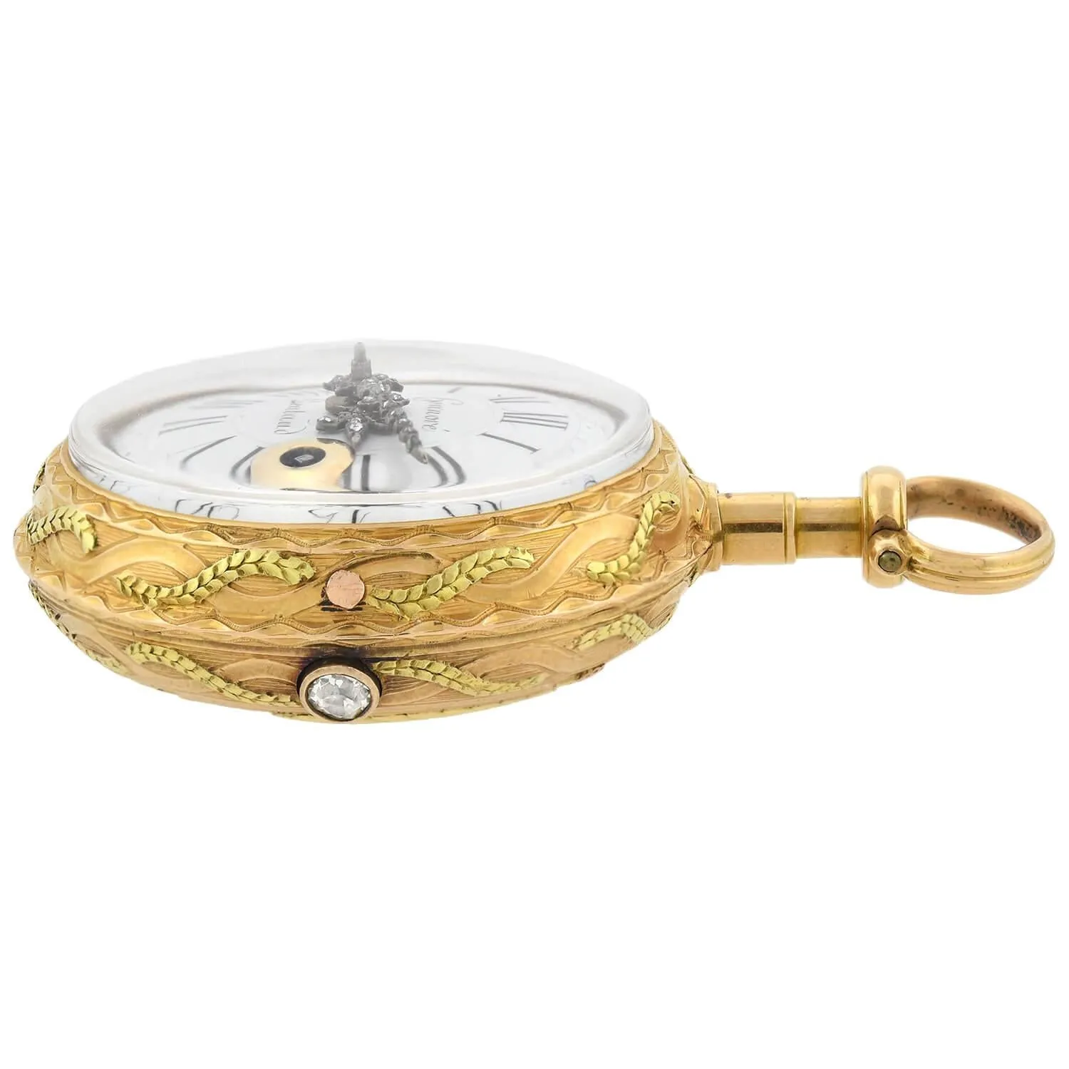 HONNORE LIEUTAUD of MARSEILLE Georgian 18kt Diamond Pocket Watch