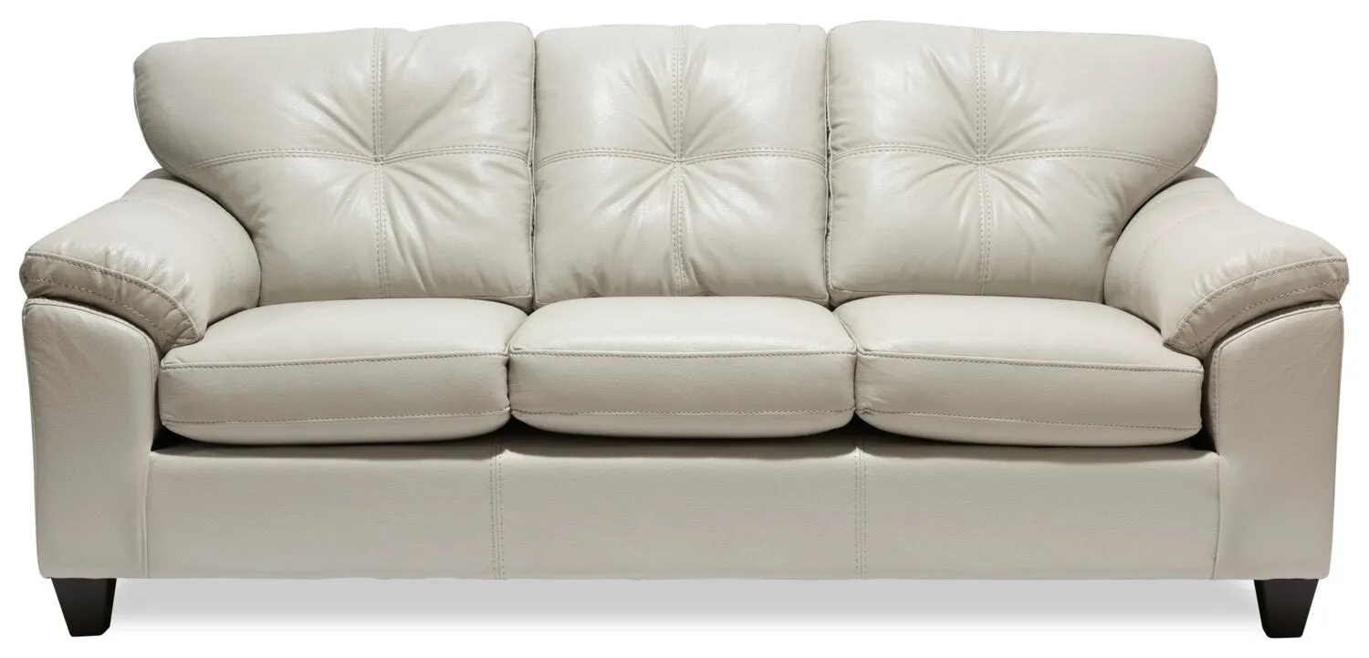 Irene Leath-Aire Sofa - Beige