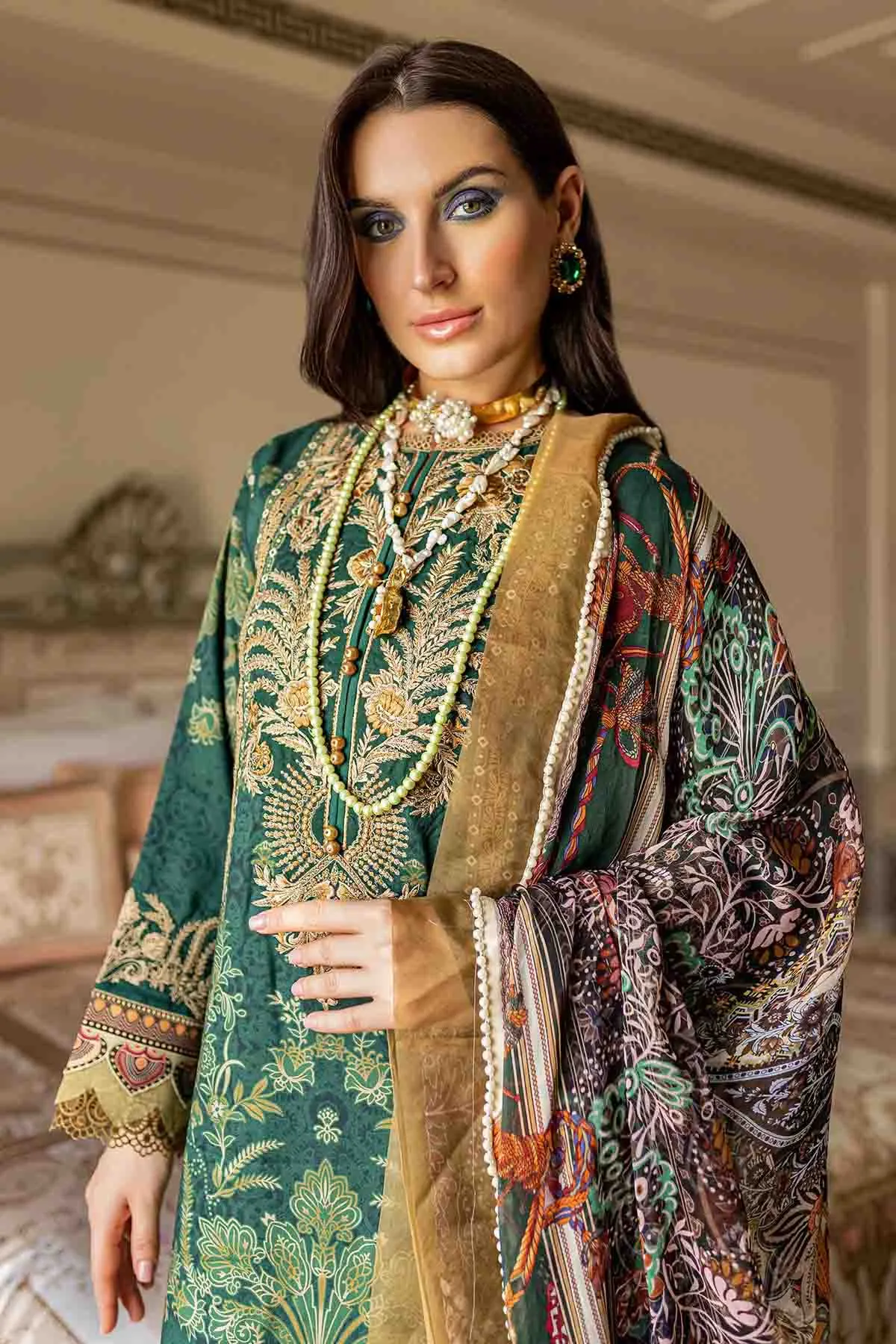 Jade Bliss Pakistani Suit Lawn Collection 2023 BL-20075 A